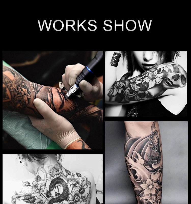 100% originalios tatuiruotės su kibirkštiniu tatuiruote su adatos membranomis