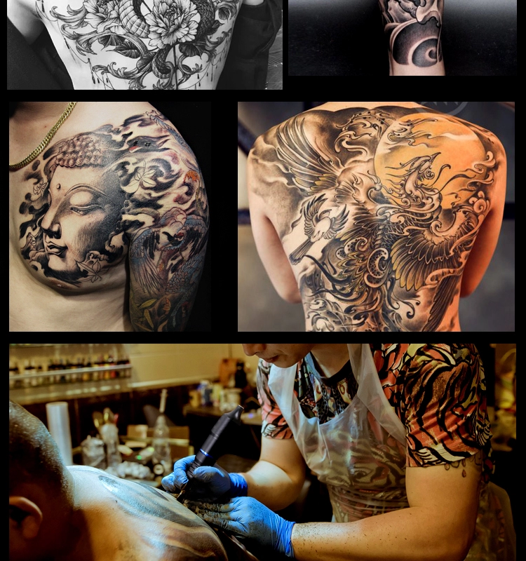 100% originalios tatuiruotės su kibirkštiniu tatuiruote su adatos membranomis