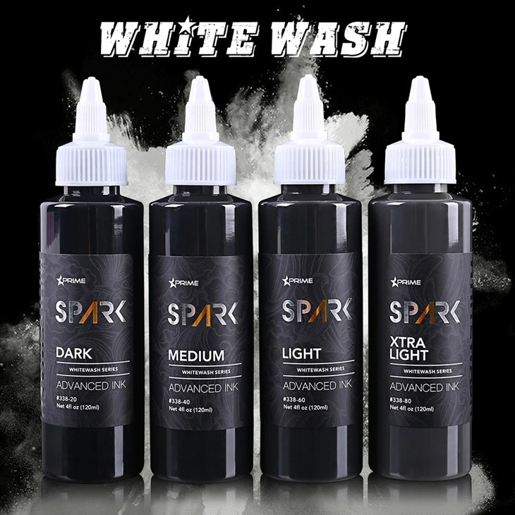 „Spark Professional 4oz“ ekologiškas ryškus ir ilgas - ilgalaikis baltųjų bangos tatuiruočių rašalas tatuiruotėms