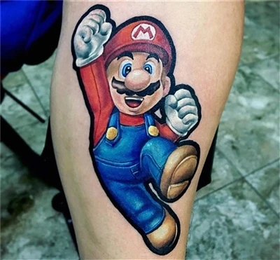 Mario Brossas tatuiruotę padarė @ nacho_serrano_2012 iš Argentinos su #sparkc...