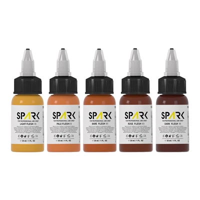 1oz Bottles Professional Spark Flesh Tone Tatuiruotės rašalo rinkinys - Atitinka ES REACH