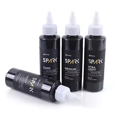 „Sparkle Factory“ pasirinktinis 4oz 120 ml baltas skalbimo nuostabių dažų pigmento kūno odos trigubo juodo rašalo drugelio tatuiruotė