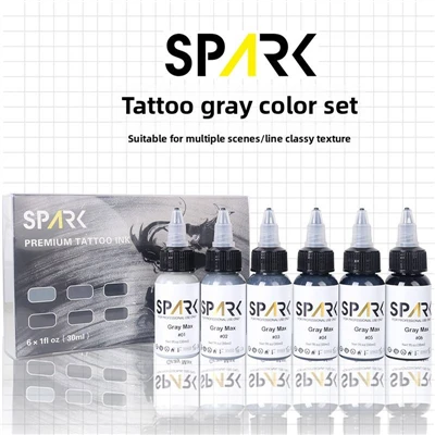Profesionalus pasirinktinis nuolatinio makiažo rašalo rinkinys „Spark Grey 30ml/1oz“ ekologiškų tatuiruočių rašalas tatuiruočių atlikėjams