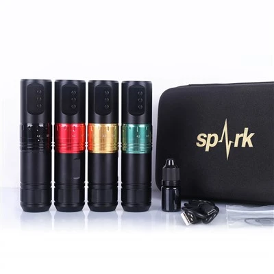 „Spark“ įkraunamas belaidis reguliavimas nuolatinis jungtis vienkartinė kasetė belaidžio tatuiruočių mašinos rašiklis