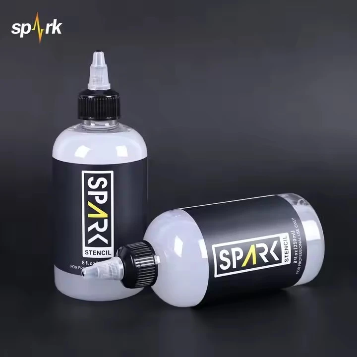 Kibirkštis naudingi trafaretiniai daiktai 8 fl oz (250 ml) hipoalerginis greito sauso gelio perdavimo trafaretas