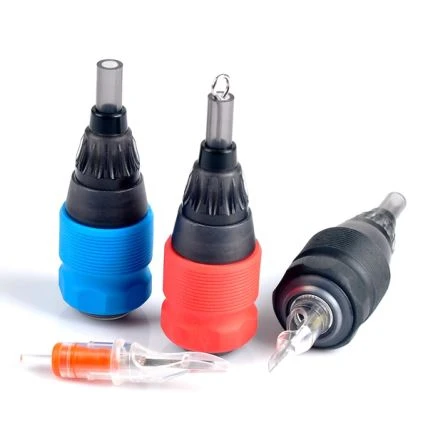 Reguliuojami tatuiruočių kasetės „Grip Cartridge“ tatuiruočių vamzdeliai
