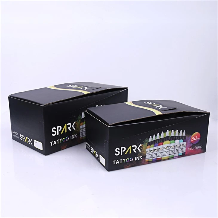 50 spalvų rinkinių Pigments Tattoo Ink Spark Tatuiruotės rašalo rinkinys Profesionalus