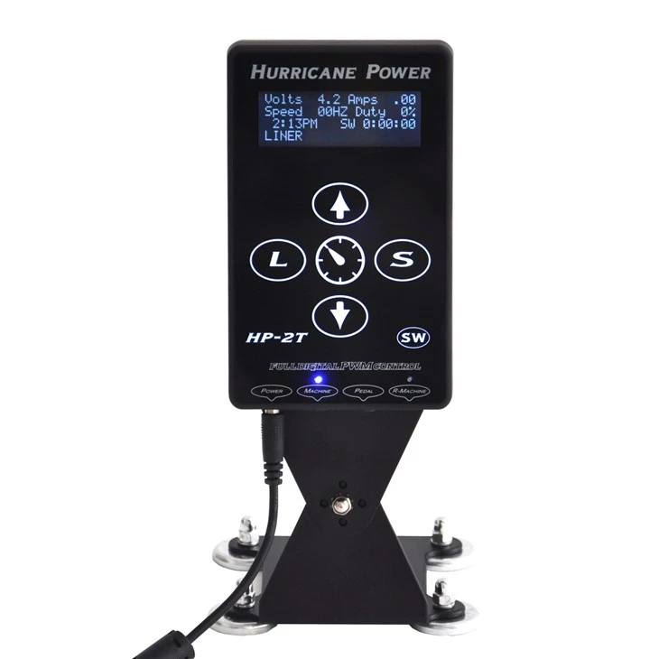 „Hurricane Tattoo Machine Power Supply“ Profesionalus dvigubas tatuiruočių maitinimo šaltinis