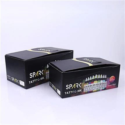 50 spalvų rinkinių Pigments Tattoo Ink Spark Tatuiruotės rašalo rinkinys Profesionalus