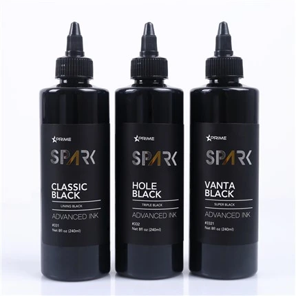 8OZ Black Ink Series Classic Black Lining Black Spark Tattoo Ink Profesionalus tatuiruočių rašalo ekranas