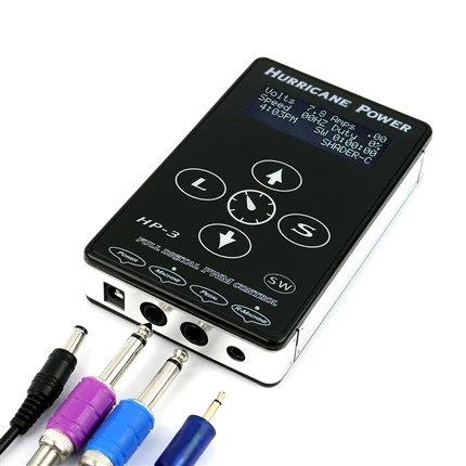„Hurricane Tattoo Power Supply“ Dvigubas tatuiruotės maitinimo šaltinis