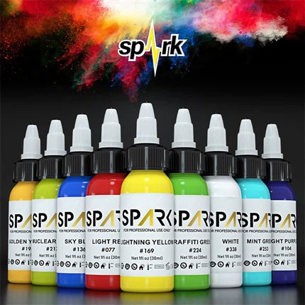 „Spark“ bešvinis tatuiruočių rašalas, juodas tatuiruočių rašalas, juodas tatuiruočių rašalas