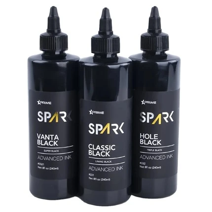 Tattoo Ink 8 Oz Super Black Black Ink Series Vanta Black Spark Tattoo Ink Tatuiruotės rašalo rinkinys
