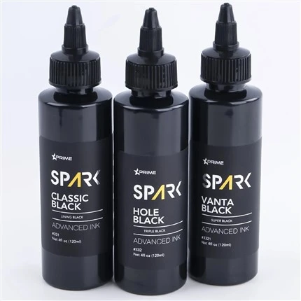 Masinis tatuiruočių rašalas 8OZ Black Ink Series Hole Black Triple Black Spark Tatuiruotės rašalas bešvinis tatuiruočių rašalas