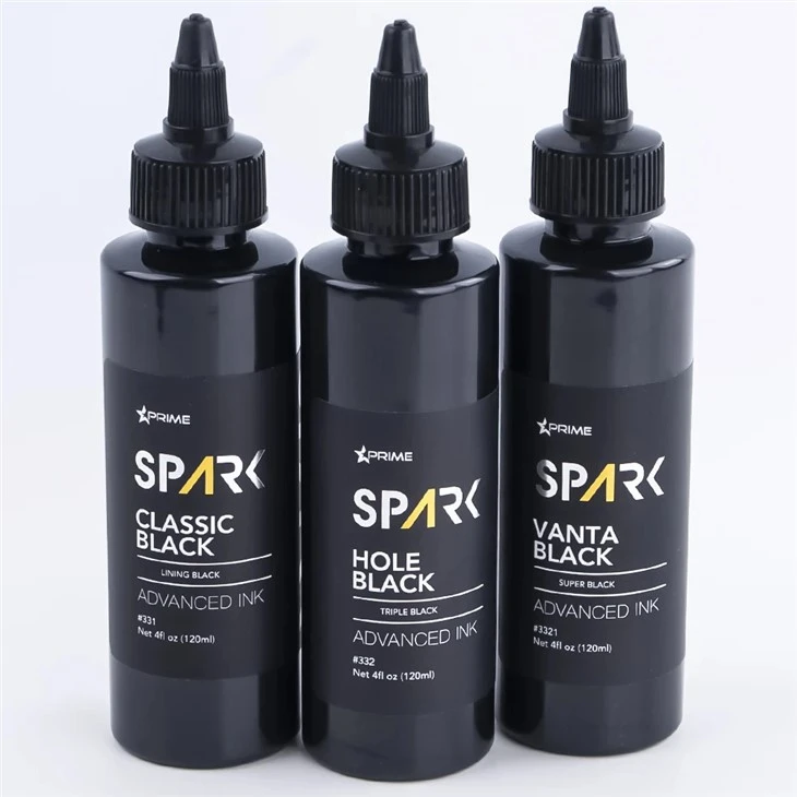 Masinis tatuiruočių rašalas 8OZ Black Ink Series Hole Black Triple Black Spark Tatuiruotės rašalas bešvinis tatuiruočių rašalas
